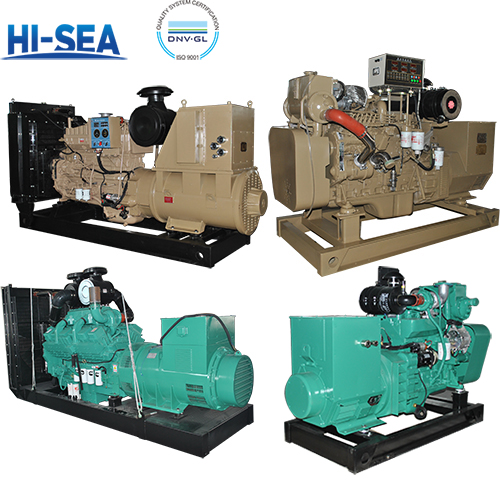What is the cooling method for marine diesel generator sets?